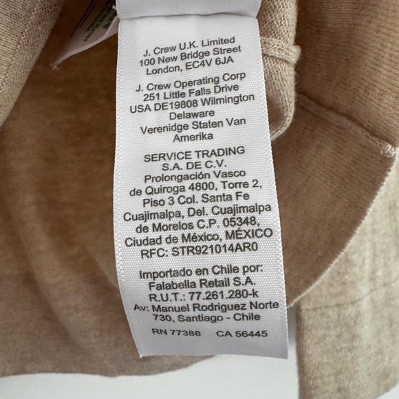 J. Crew Factory Cotton Teddie, heather light khaki, small. Fresh from drycleaner - Picture 9 of 14